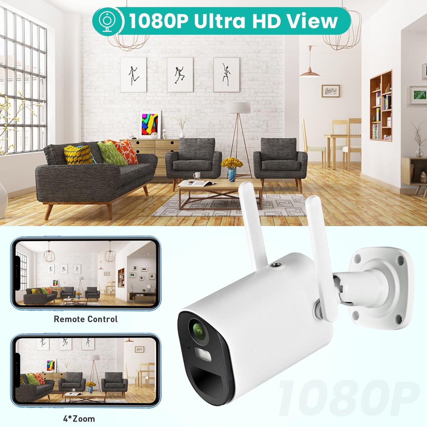 Solar-Powered Wifi Camera 1080P Hd Motion Detection Night Vision 2-Way Audio Tf Card-1915197415804243974