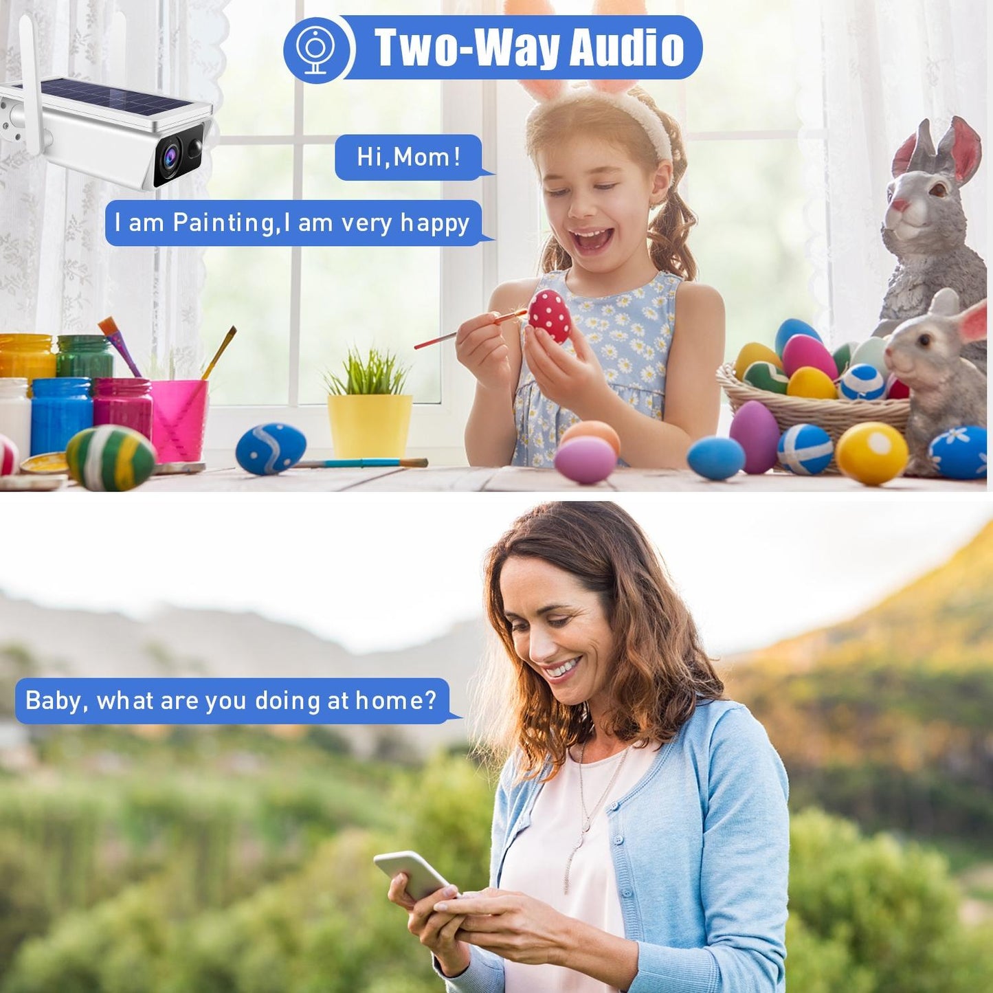 Solar-Powered 1080P Wifi Security Camera With Night Vision And Two-Way Audio-1915197859951677445