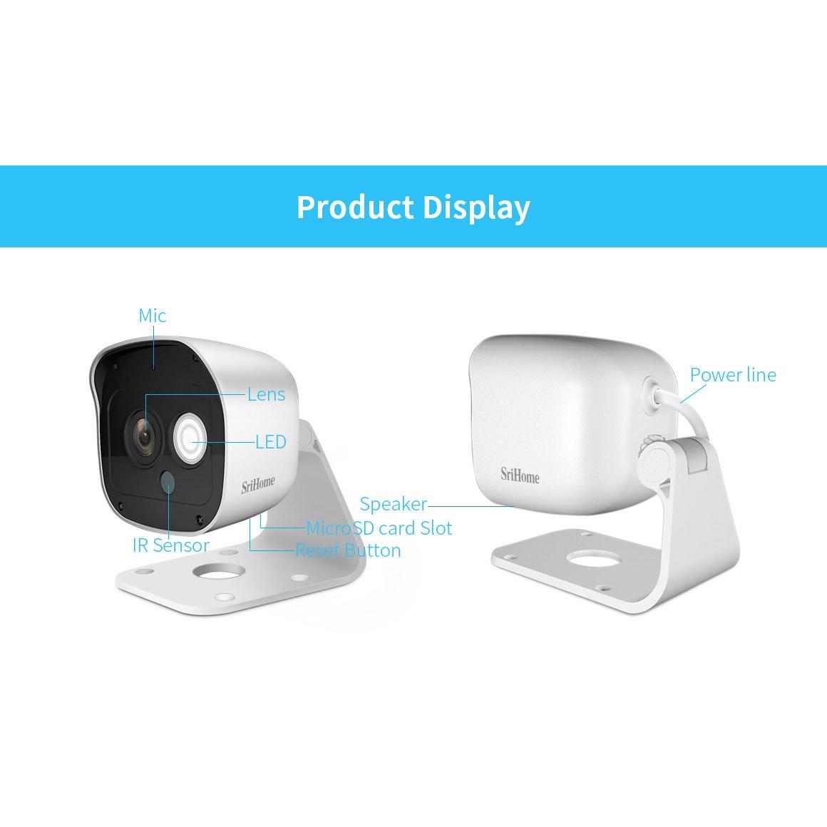 Ai Camera With 3.0Mp 1296P Hd Two-Way Talk Motion & Humanoid Detection Night Vision Tf Card Support-1915196612376924164