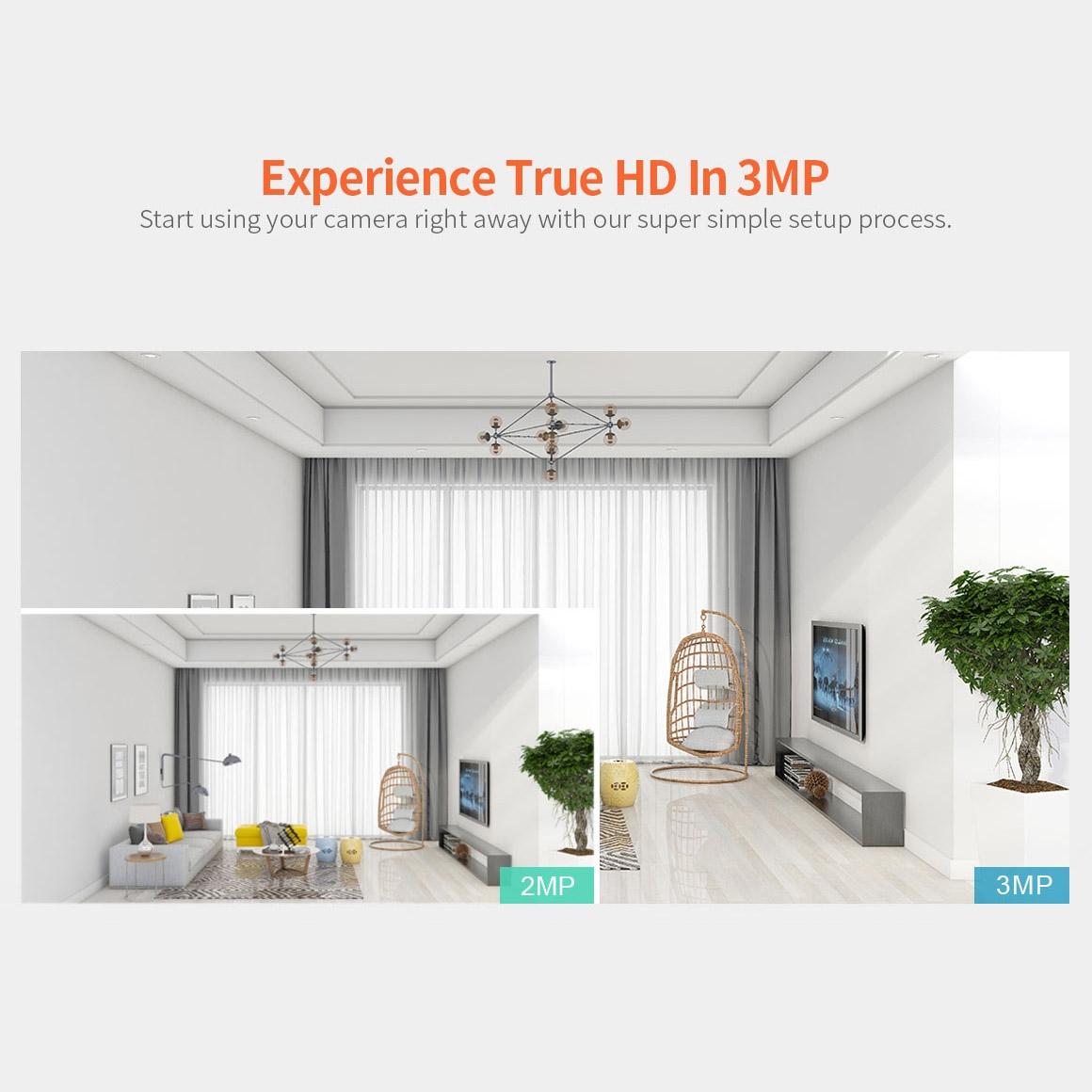Ai Camera With 3.0Mp 1296P Hd Two-Way Talk Motion & Humanoid Detection Night Vision Tf Card Support-1915196612376924167