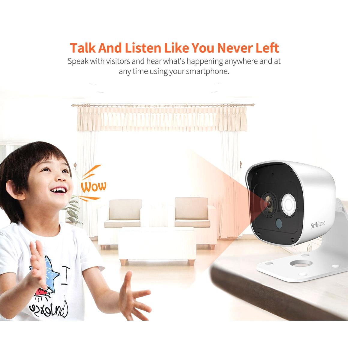 Ai Camera With 3.0Mp 1296P Hd Two-Way Talk Motion & Humanoid Detection Night Vision Tf Card Support-1915196612376924168