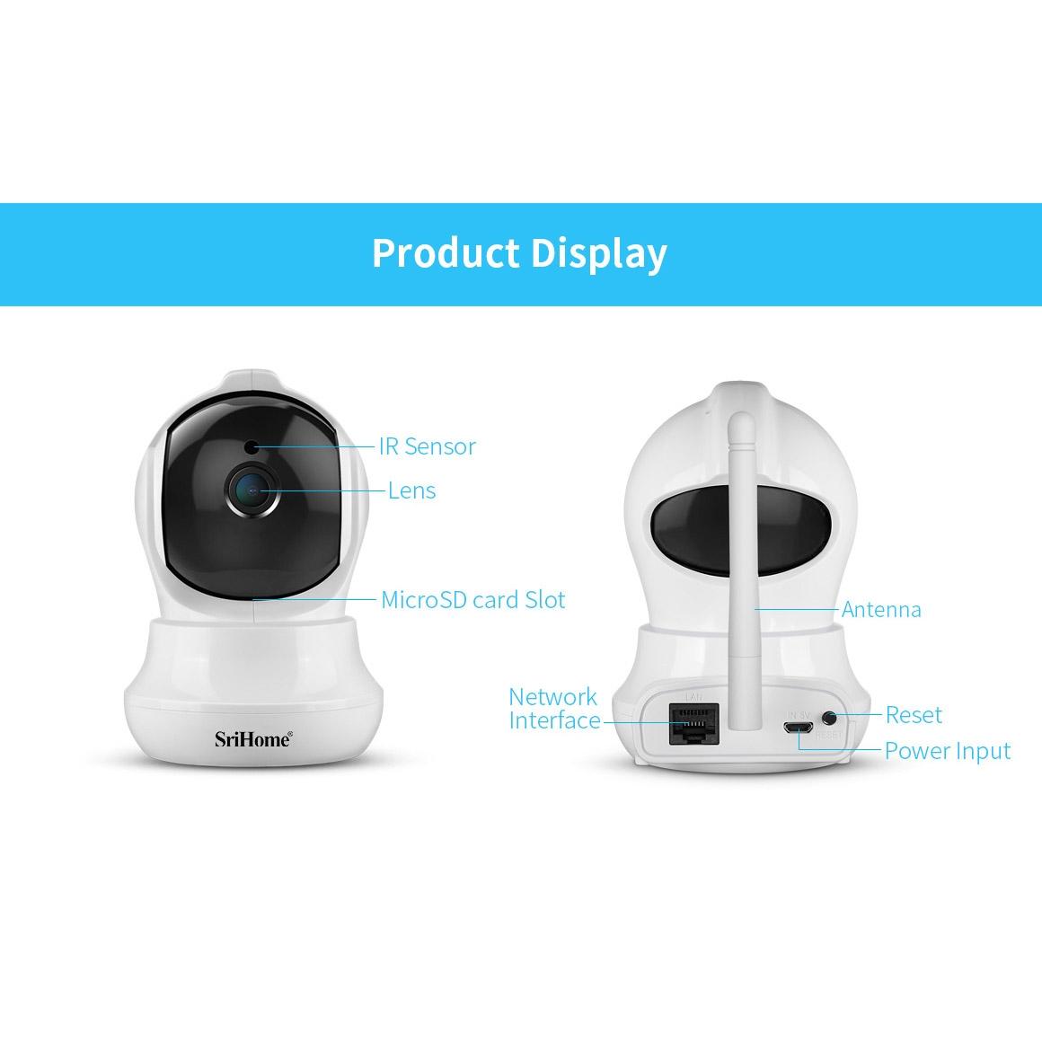 Ai Ip Camera With 3.0Mp 1296P Hd Two-Way Talk Auto Tracking Humanoid Detection Night Vision Tf Card Support-1915196618240561158