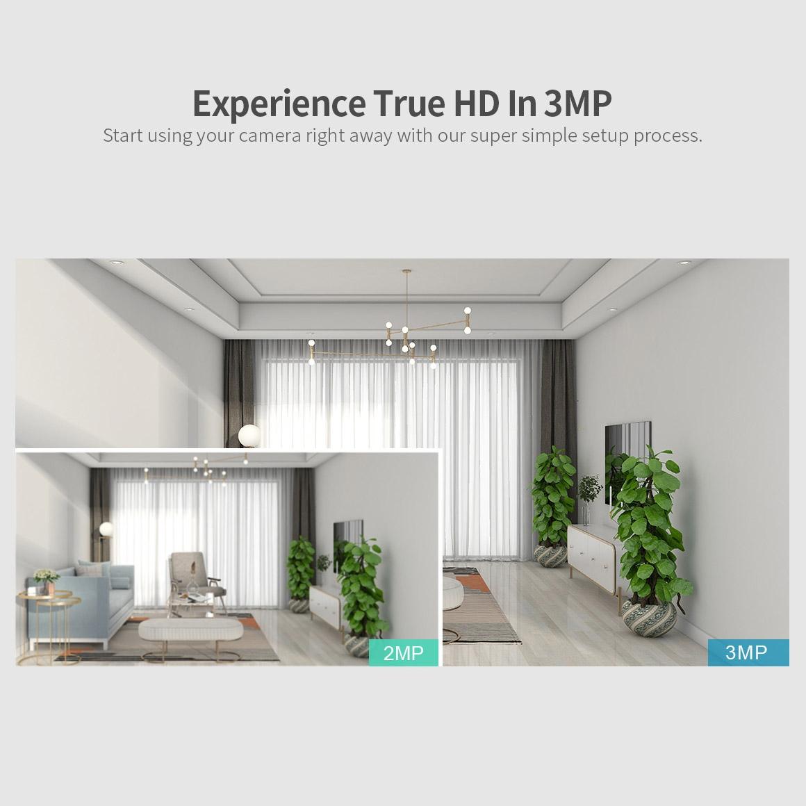 Ai Ip Camera With 3.0Mp 1296P Hd Two-Way Talk Auto Tracking Humanoid Detection Night Vision Tf Card Support-1915196618240561161