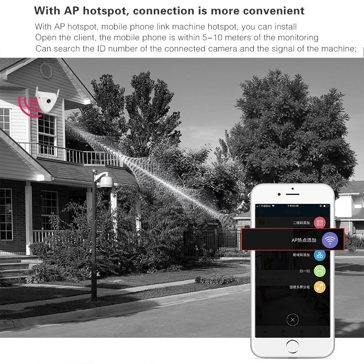 Smart Garden Camera With 2Mp Motion Detection Night Vision Voice Intercom Tf Card 42 Leds-1915196610200080386