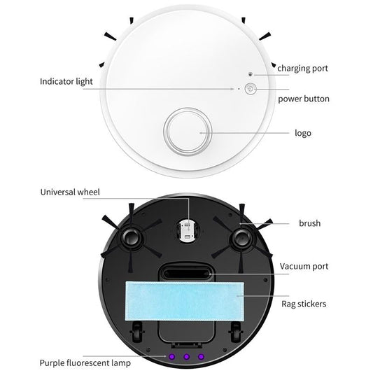 Intelligent Usb Charging Sweeping Robot - White-1915196641896435713