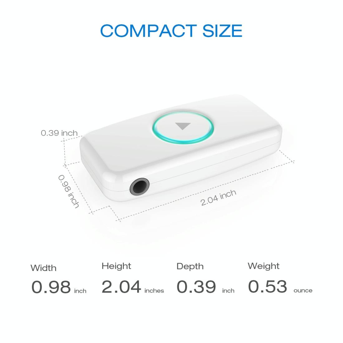 Wireless Music Receiver For Car With 3.5Mm Jack - Mini Bluetooth White-1915196621746999301