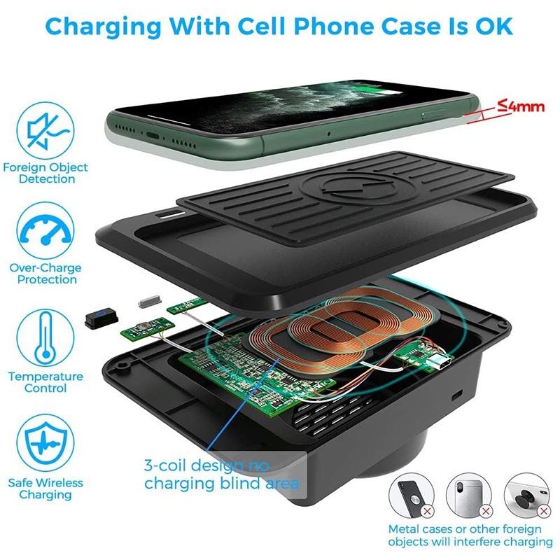 10W Wireless Charger For Land Rover Discovery Sport 2015-2019-1915197580904632325