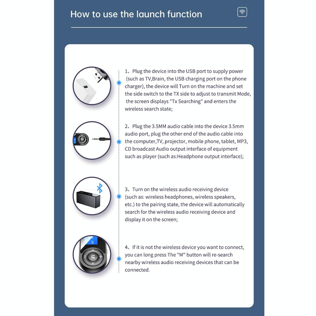 Lcd Bluetooth 5.0 Adapter Receiver / Transmitter - Black-1915196692630736904