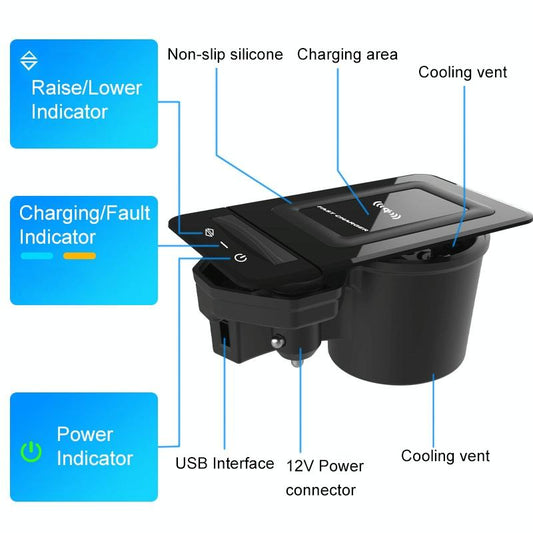 15W / 10W Qi Wireless Charger For Audi A6L 2019-2022-1915197237642792961