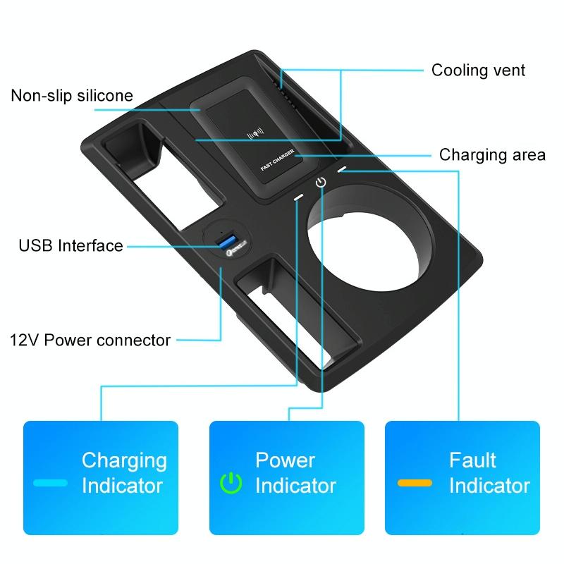 15W / 10W Wireless Charger For Audi Q3 2019-2022 - Qi Standard-1915197092477931521