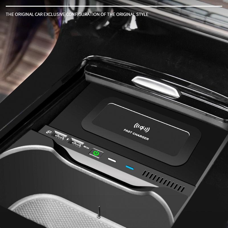 10W Wireless Charger For Mercedes-Benz A Class 2019-2022 - Qi Standard Quick Charging-1915197004787617797