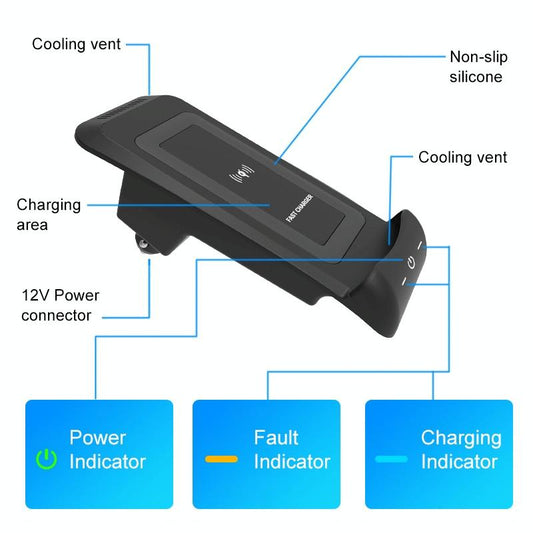 10W Qi Wireless Charger For Toyota Alphard 2018-2021-1915197863814631425