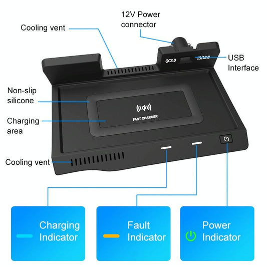 10W Wireless Charger For Nissan Teana 2019-2021 - Qi Standard Quick Charging-1915197702581391361