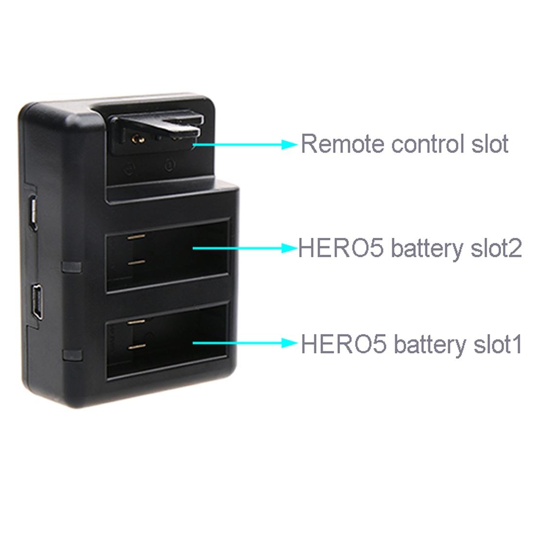 Remote Control Charger For Dual Batteries With Usb Cable For Gopro Hero7 / 6 / 5-1915196749799100419