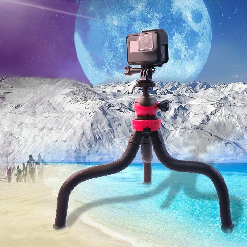 Flexible Mini Octopus Tripod With Phone Clamp For Iphone Galaxy Huawei Gopro-1915197924892086272