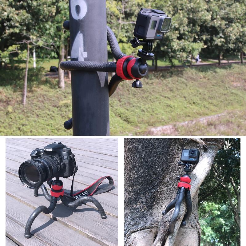 Flexible Mini Octopus Tripod With Phone Clamp For Iphone Galaxy Huawei Gopro-1915197924892086274