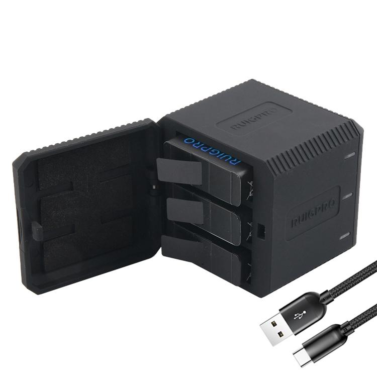 Triple Usb Charger Box For Gopro Hero6 / 5 With Led Indicator And Cable-1915196760997892096