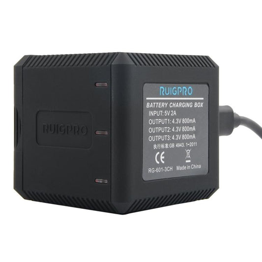Triple Usb Charger Box For Gopro Hero6 / 5 With Led Indicator And Cable-1915196760997892098