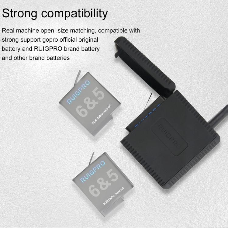 Triple Usb Charger Box For Gopro Hero6 / 5 With Led Indicator And Cable-1915196760997892102
