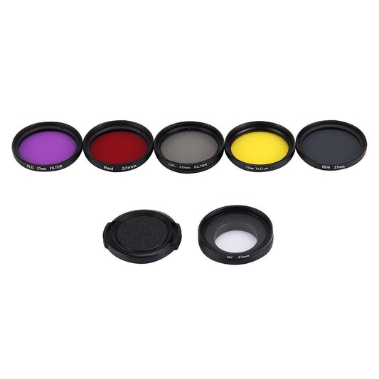 37Mm Lens Filter Set For Gopro Hero4 / 3 / 3+ With Cpl Uv Nd4 Fld Filters And Protective Cap-1915197582364250113