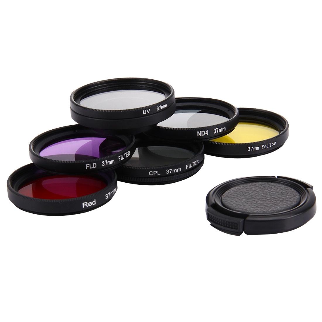 37Mm Lens Filter Set For Gopro Hero4 / 3 / 3+ With Cpl Uv Nd4 Fld Filters And Protective Cap-1915197582364250114