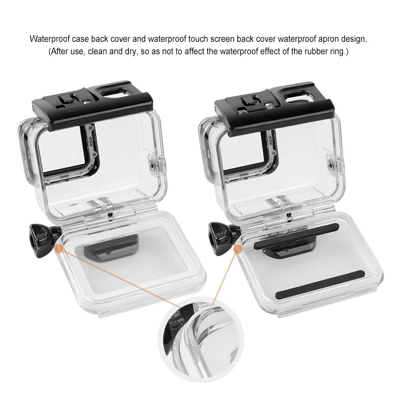 Waterproof Touch Back Cover For Gopro Hero7 - White / Silver-1915197288167378946