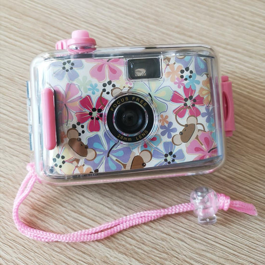 Retro Film Camera For Kids - Waterproof 5M - Flowers Pattern-1915198384457781249