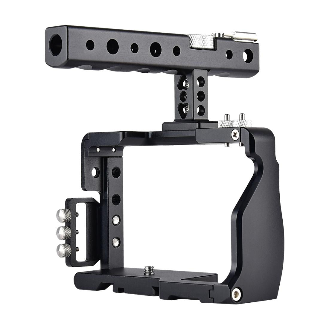 Sony A6000 / A6300 / A6500 / A6400 Camera Cage Stabilizer With Handle - Black-1915196750268862467