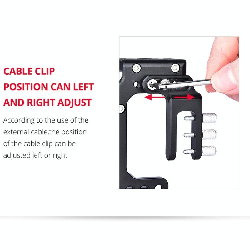 Handle Video Camera Cage Stabilizer For Sony A7K / A72 / A73 / A7S2 / A7R3 / A7R2 / A7X Black-1915196795722534917