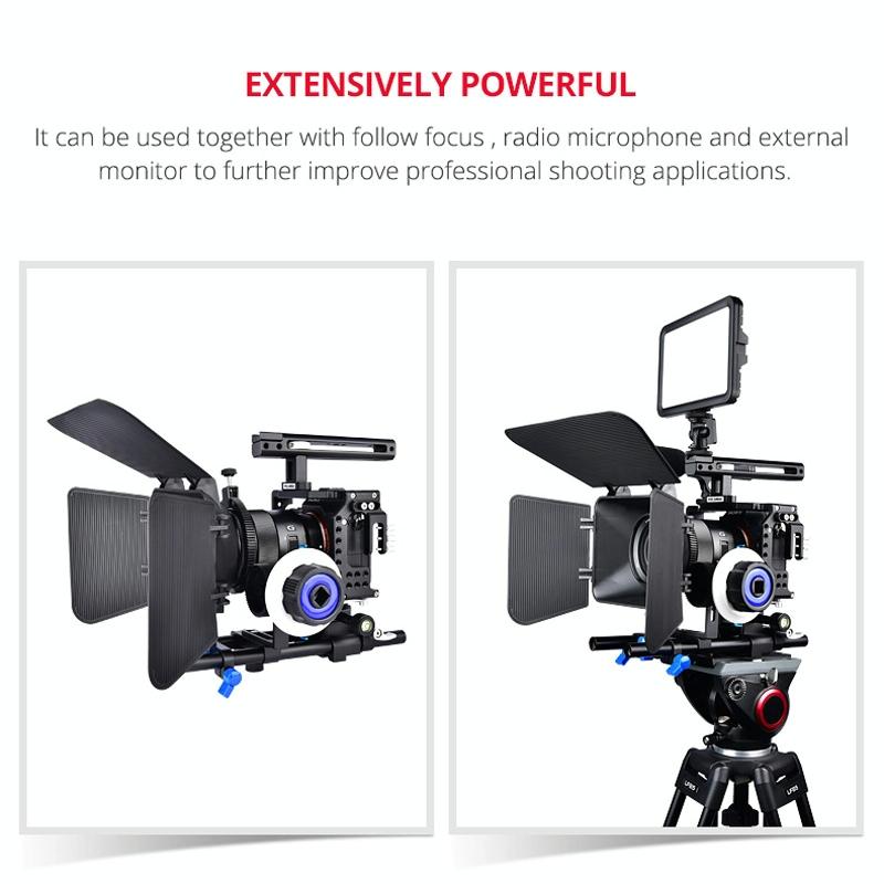 Handle Video Camera Cage Stabilizer For Sony A7K / A72 / A73 / A7S2 / A7R3 / A7R2 / A7X Black-1915196795722534918