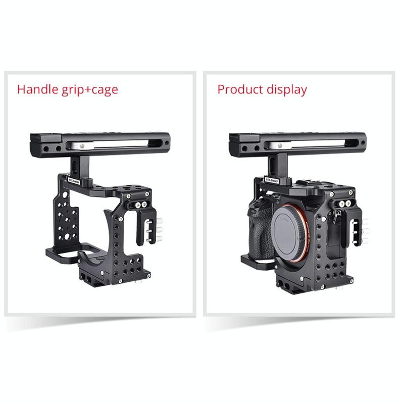 Handle Video Camera Cage Stabilizer For Sony A7K / A72 / A73 / A7S2 / A7R3 / A7R2 / A7X Black-1915196795722534919