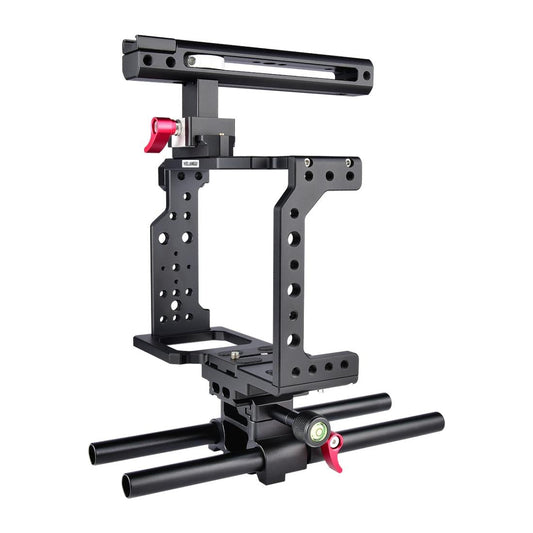 Video Camera Cage Stabilizer - Black Handle-1915196502276444161