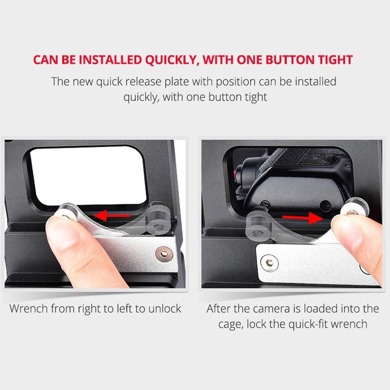 Video Camera Cage Stabilizer - Black Handle-1915196502276444162