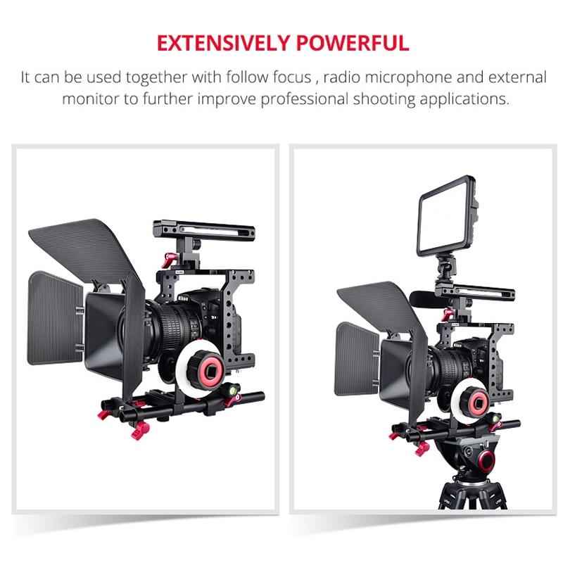 Video Camera Cage Stabilizer - Black Handle-1915196502276444165