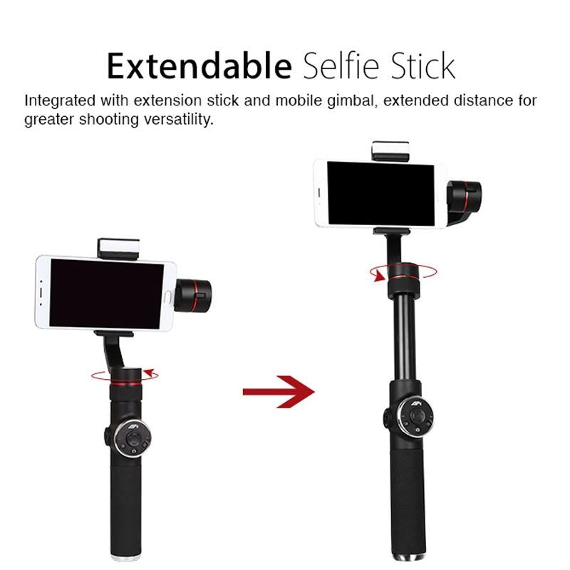 3-Axis Gimbal Stabilizer With Tripod Mount & Fill Light For Smartphones - Black-1915196771911471107