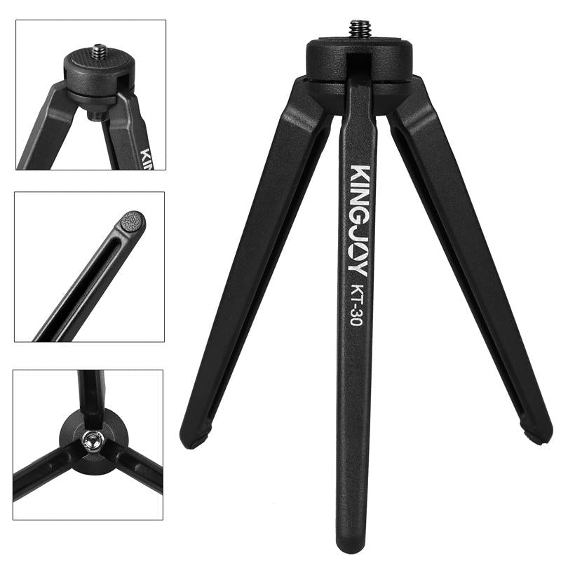 3-Axis Gimbal Stabilizer With Tripod Mount & Fill Light For Smartphones - Black-1915196771911471111