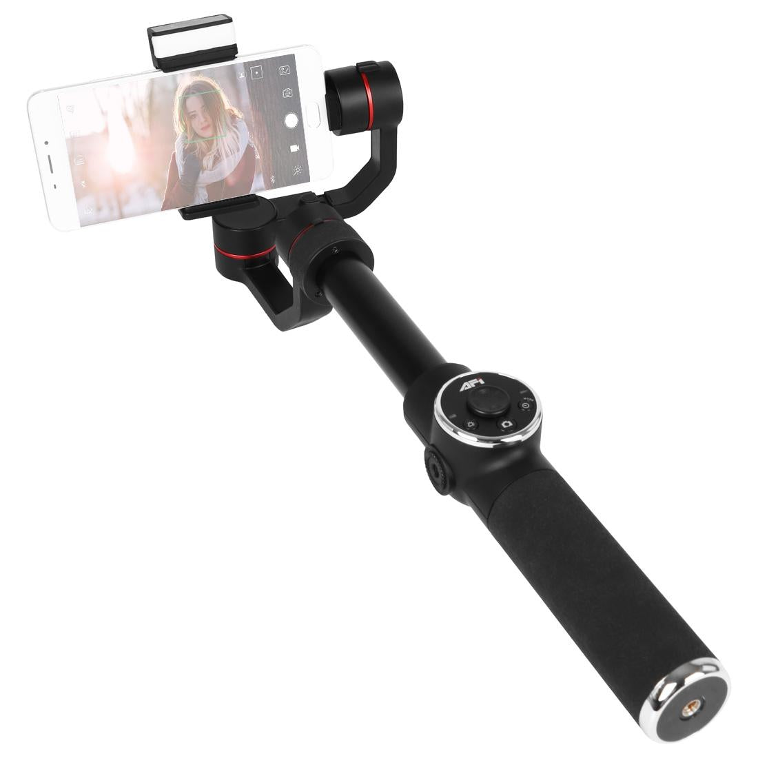 3-Axis Gimbal Stabilizer With Tripod Mount & Fill Light For Smartphones - Black-1915196771911471113