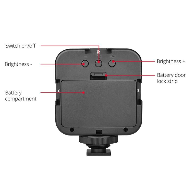 49 Led Video Light For Camera / Camcorder - Black-1915196751745257478