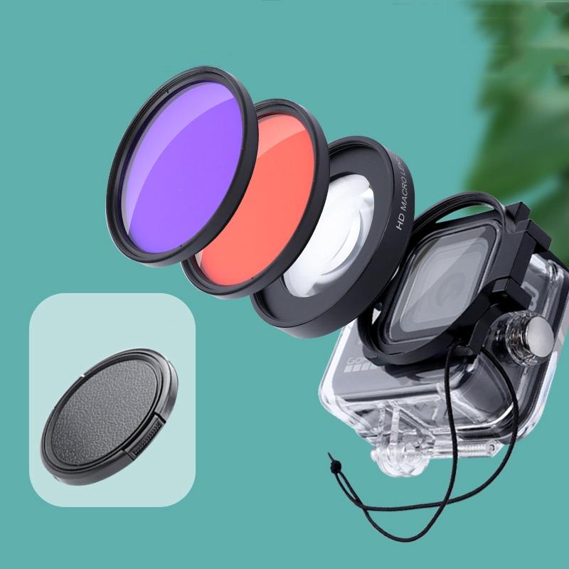 Hero8 Diving Lens Filter Kit With Macro Lens And Waterproof Housing-1915197507617558536