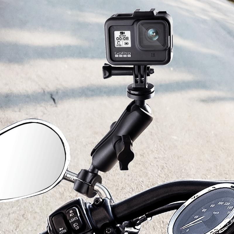 Universal Motorcycle Rearview Mirror Mount For Action Cameras - 25Mm Ball Head-1915196785333243907
