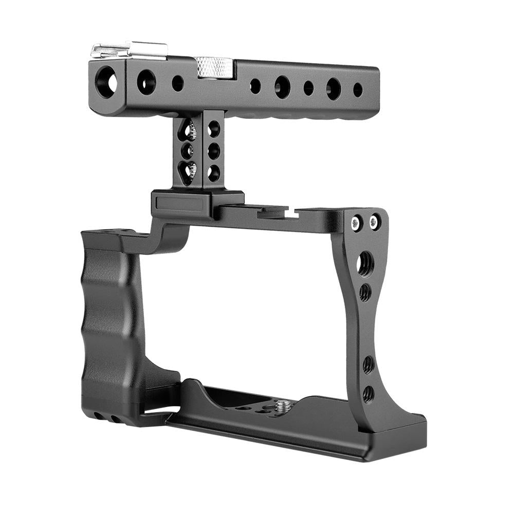 Video Camera Cage Stabilizer With Handle For Canon Eos M50 - Black-1915196497025175553