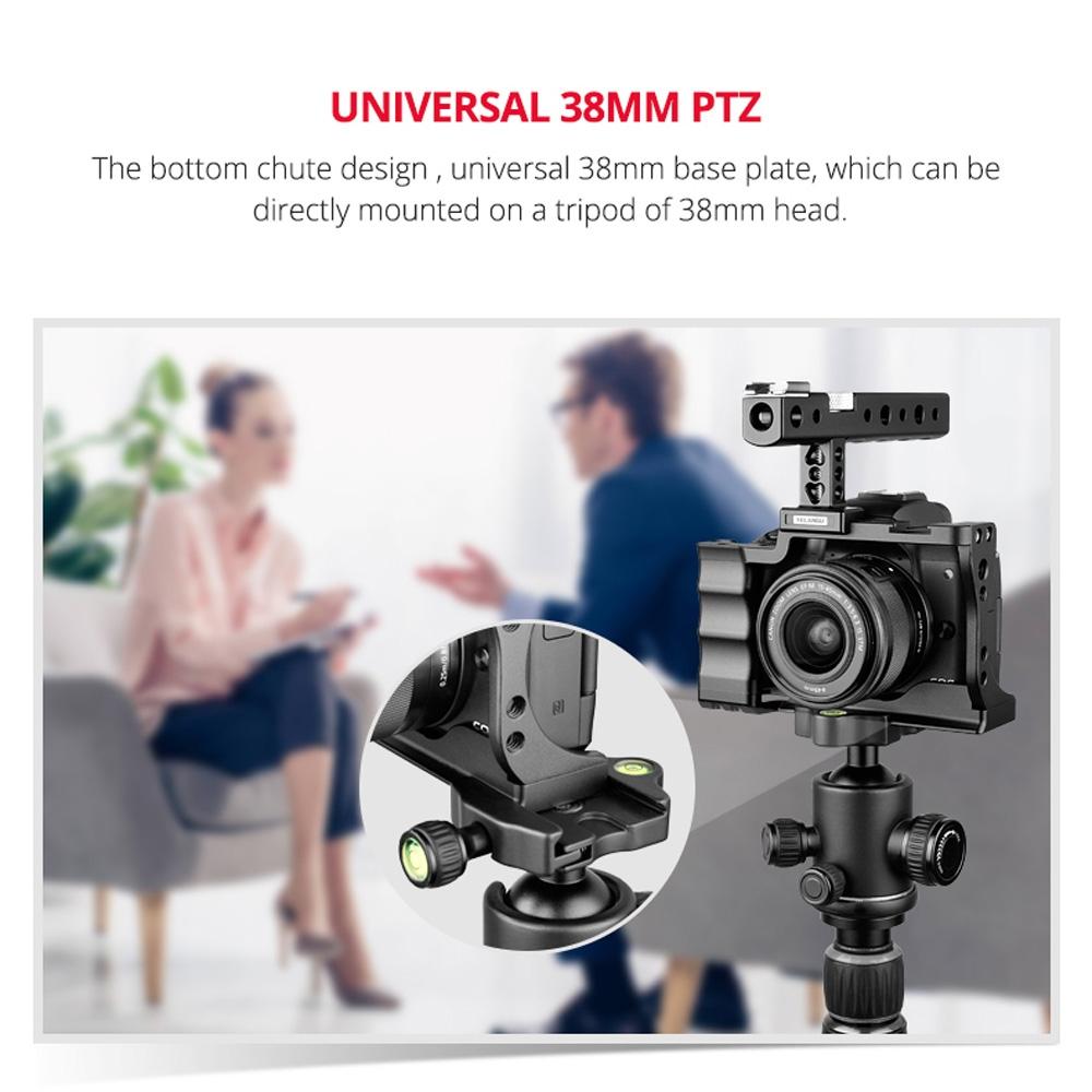 Video Camera Cage Stabilizer With Handle For Canon Eos M50 - Black-1915196497025175557