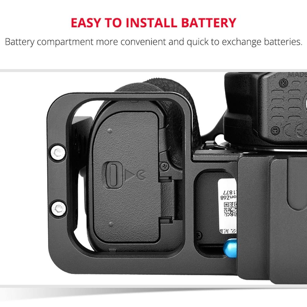 Video Camera Cage Stabilizer With Handle And Rail Rod For Nikon Z6 / Z7-1915196790118944775