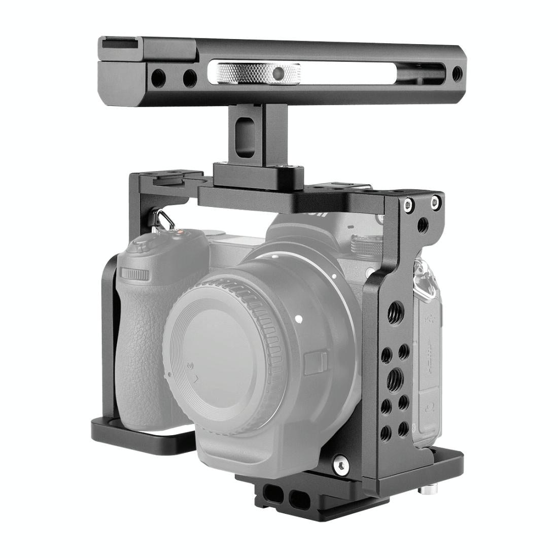 Video Camera Cage Stabilizer With Handle For Nikon Z6 / Z7 - Black-1915196486296145920
