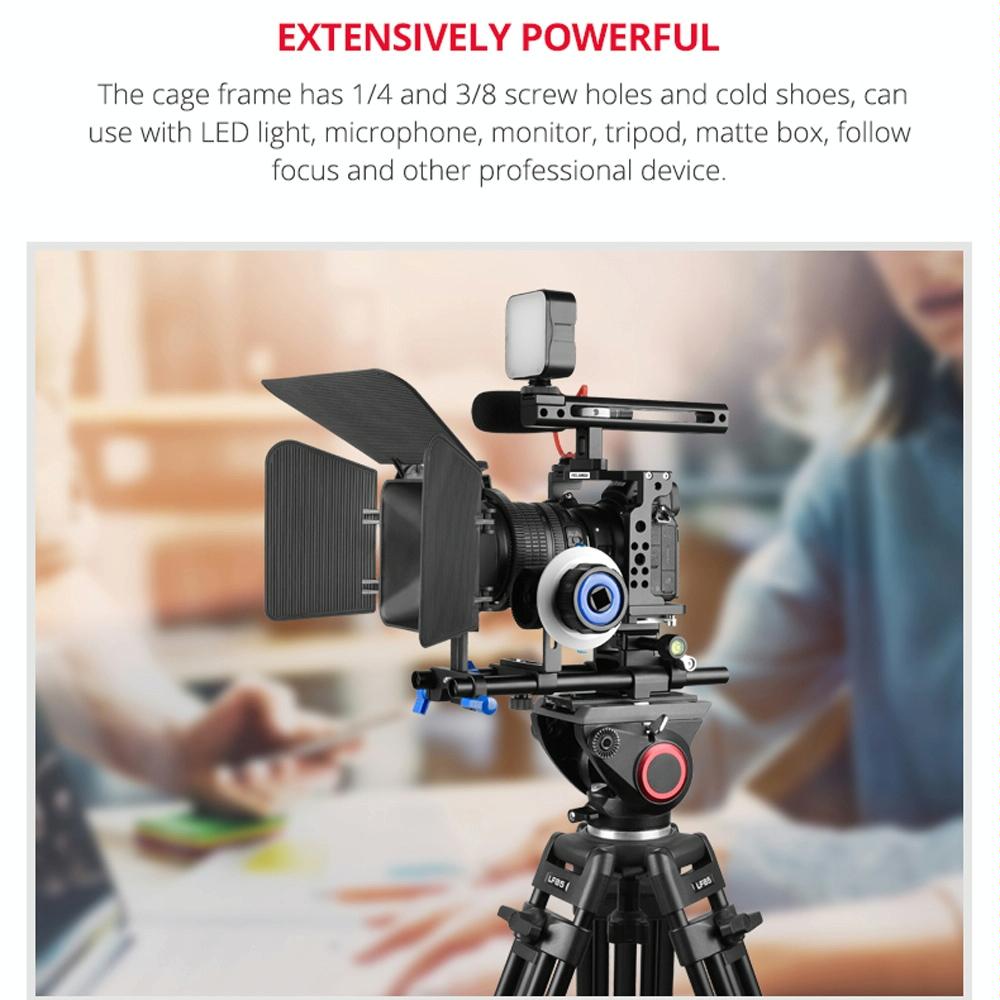 Video Camera Cage Stabilizer With Handle For Nikon Z6 / Z7 - Black-1915196486296145923