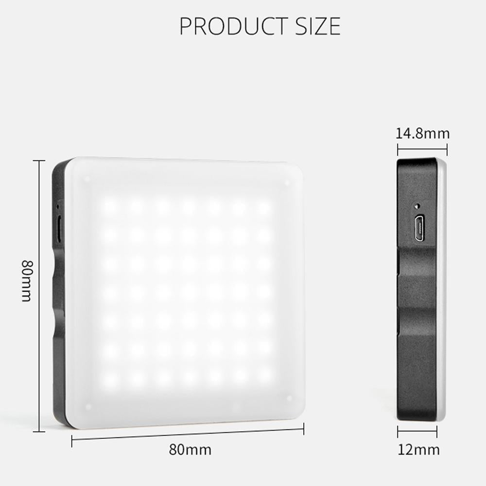 Portable 49-Led Phone Photography Fill Light With 6 Filters - Black-1915196701686239239