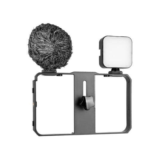 Vlogging Video Rig With Mic & Fill Light For Smartphone-1915197535190913025