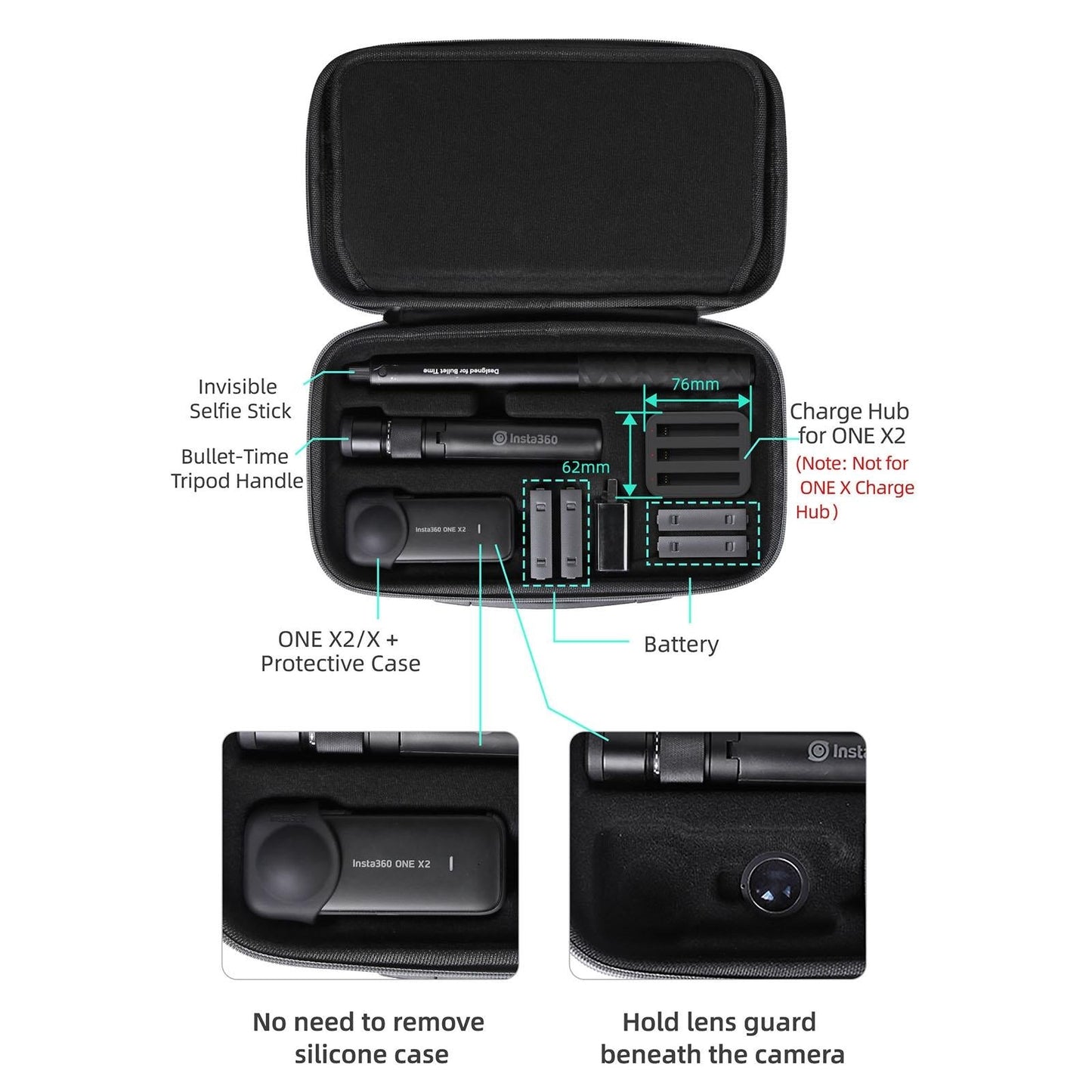 Insta360 One X2 / X Storage Bag Handbag-1915196707130445832