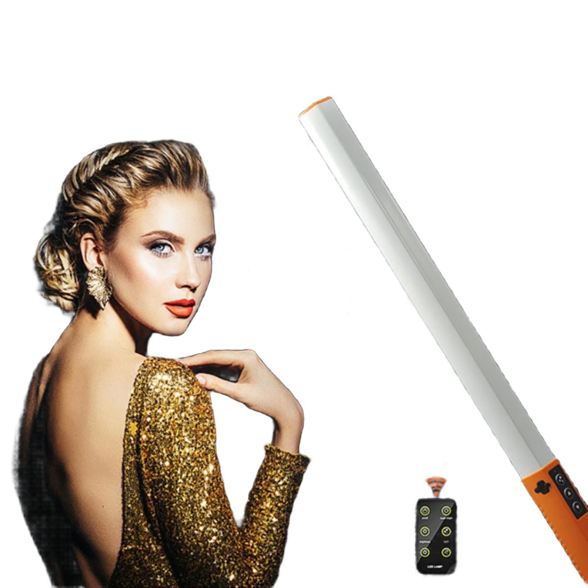 Handheld Dual Temperature Led Stick Light - Orange-1915196534744551424