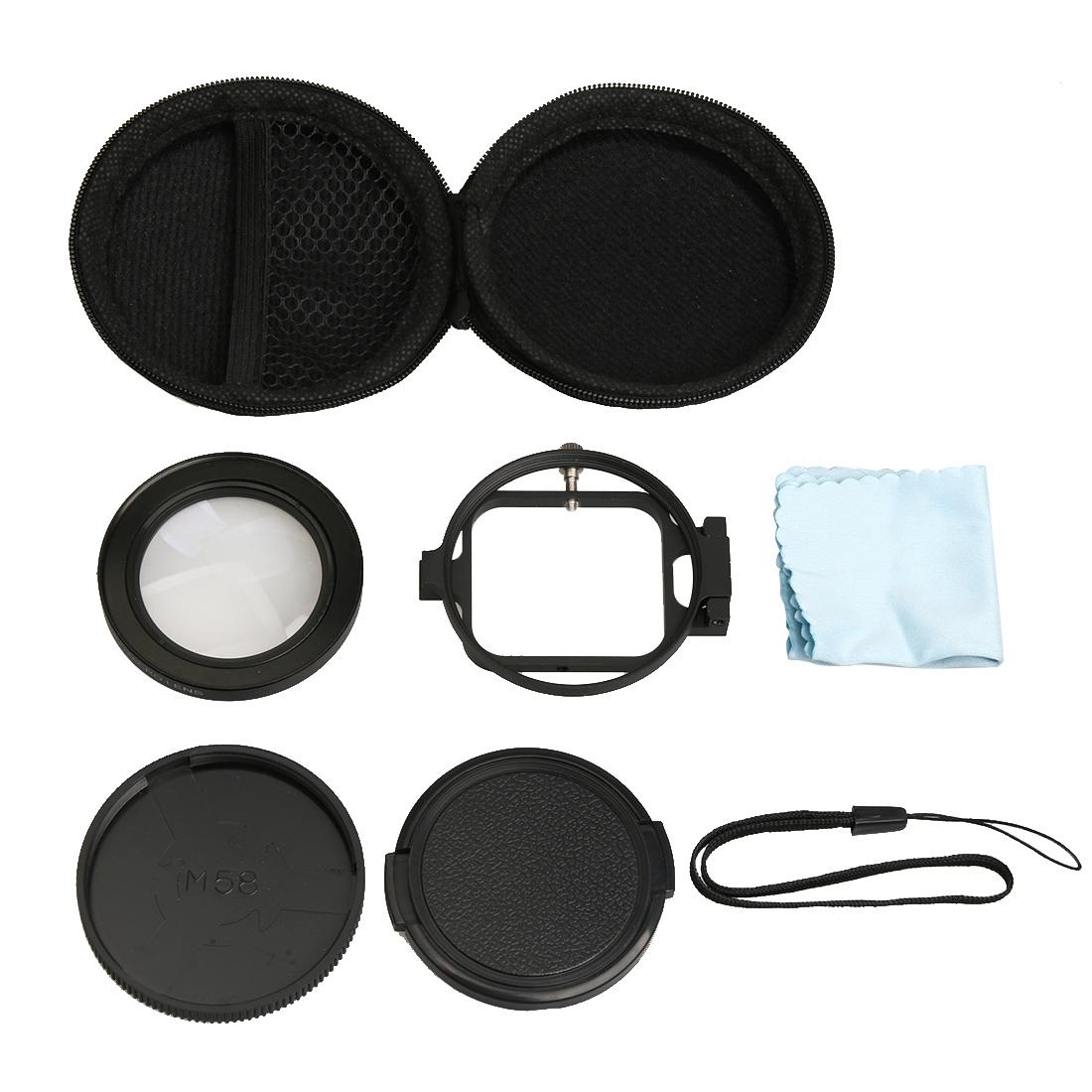 58Mm Macro Lens With Adapter Ring For Gopro Hero5 - Professional Quality-1915198394658328580